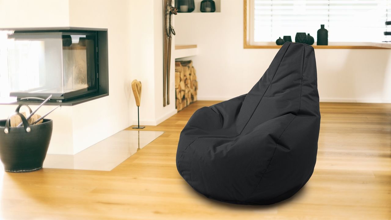 Thumbnail - Outdoorfähiger Sitzsack Gamer, ca. 100 x 100 cm, Farbe: Schwarz