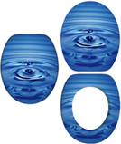 Duschwell Holzkern WC-Sitz Wassertropfen