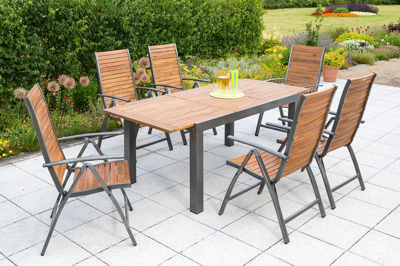 Santorin Set 7tlg. Ausziehtisch