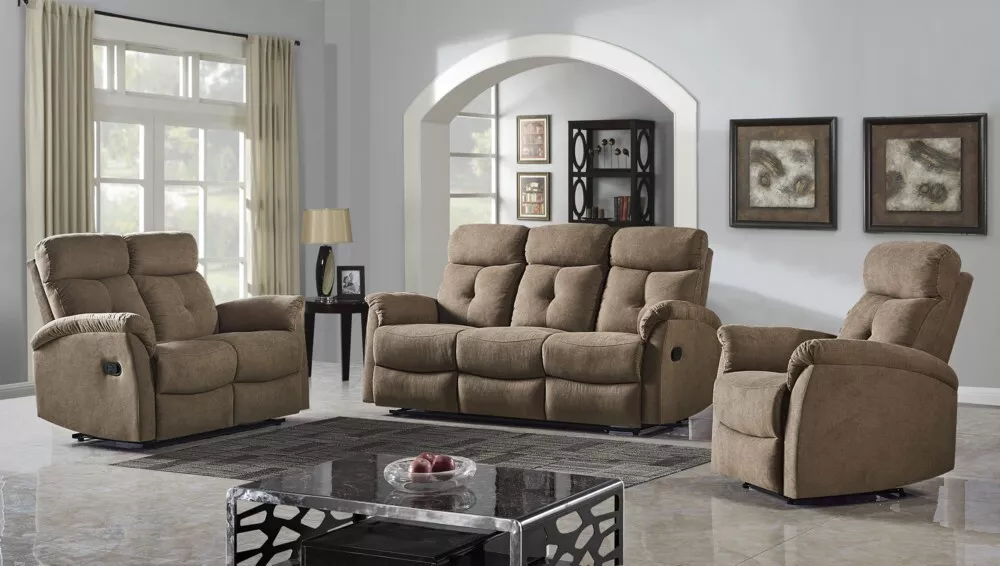 Thumbnail - 3tlg. Relaxsofa-Set mit 5 Relaxfunktionen - Braun