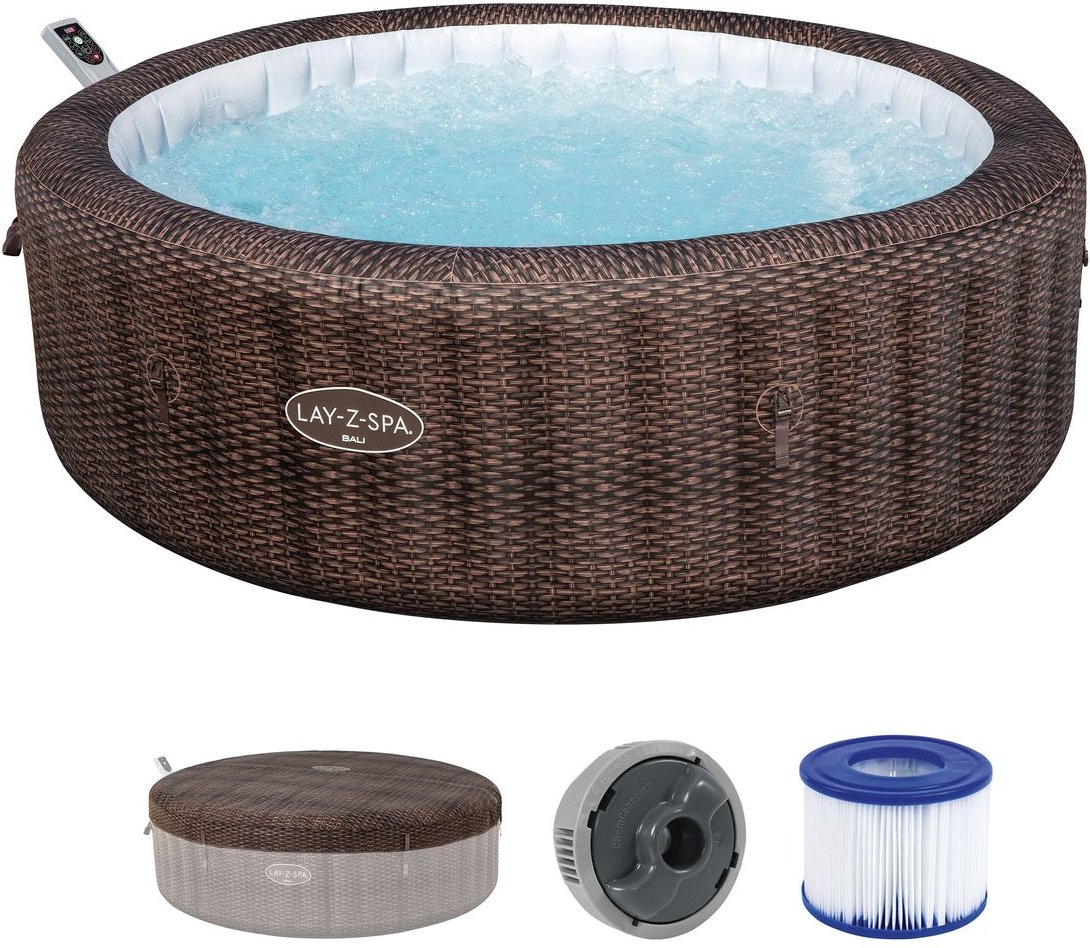 LAY-Z-SPA® Energiespar-Whirlpool Bali AirJet™ + App-Steuerung, für 7 Pers. 216 x 71 cm