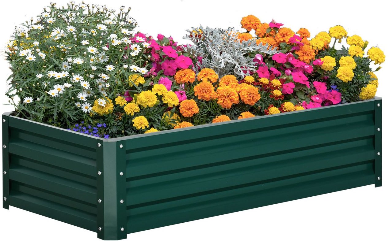 Thumbnail - Hochbeet Stahl, Pflanzkasten, Rostfrei Blumenkasten mit Offenem Boden