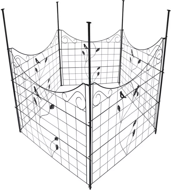 Metall-Gartenzaun, NI5, pulverbeschichtet, ca. 77,5 x 64 cm - Anthrazit