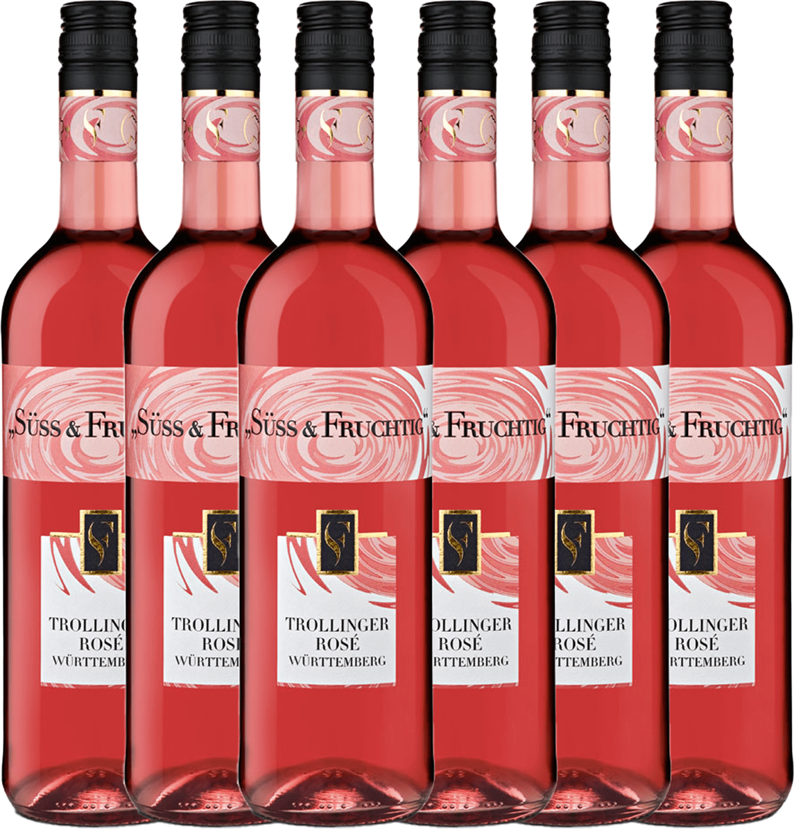 Süss & Fruchtig Trollinger Rosé Qualitätswein süß 0,75L 6er Karton
