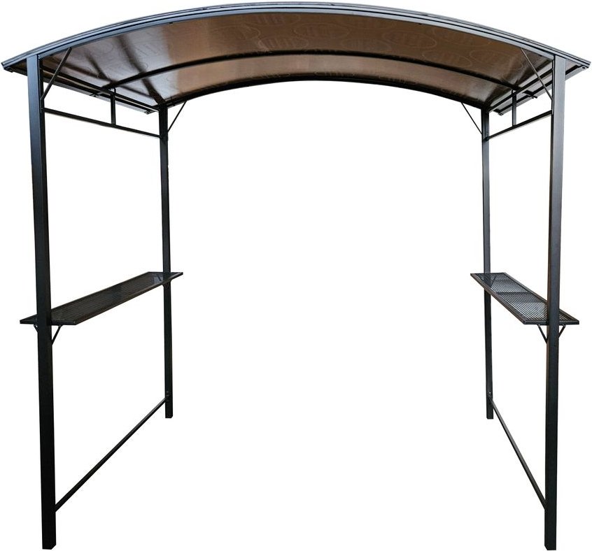 Grillpavillon aus Stahl, ca. 228 x 150 x 228 cm - Anthrazit