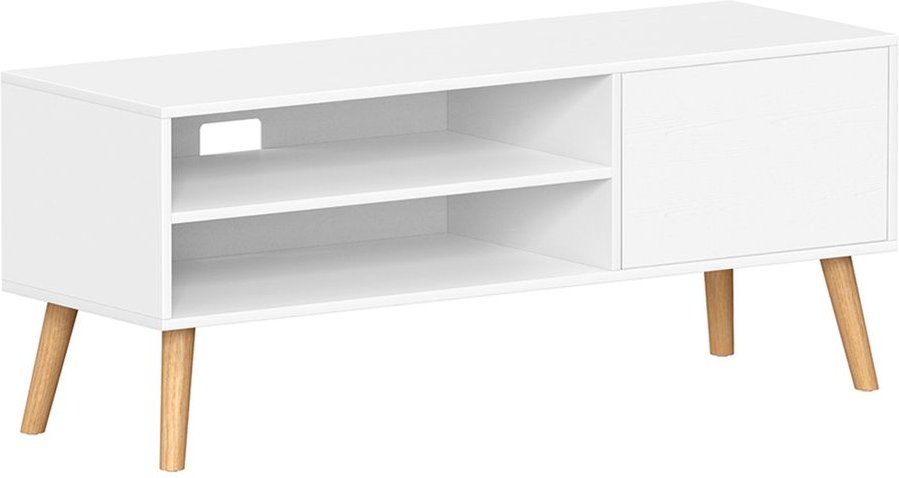 TV-Schrank mit 1 Tür 40 x 120 x 49 cm weiß