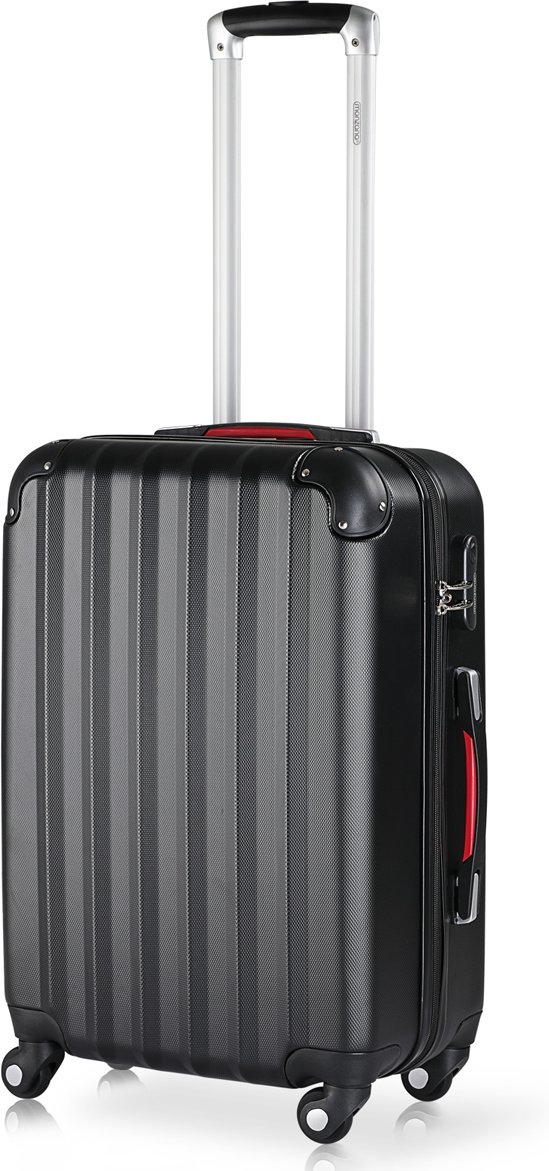 monzana Koffer Hartschale Baseline Schwarz L aus ABS 62l 39,5x25x60cm