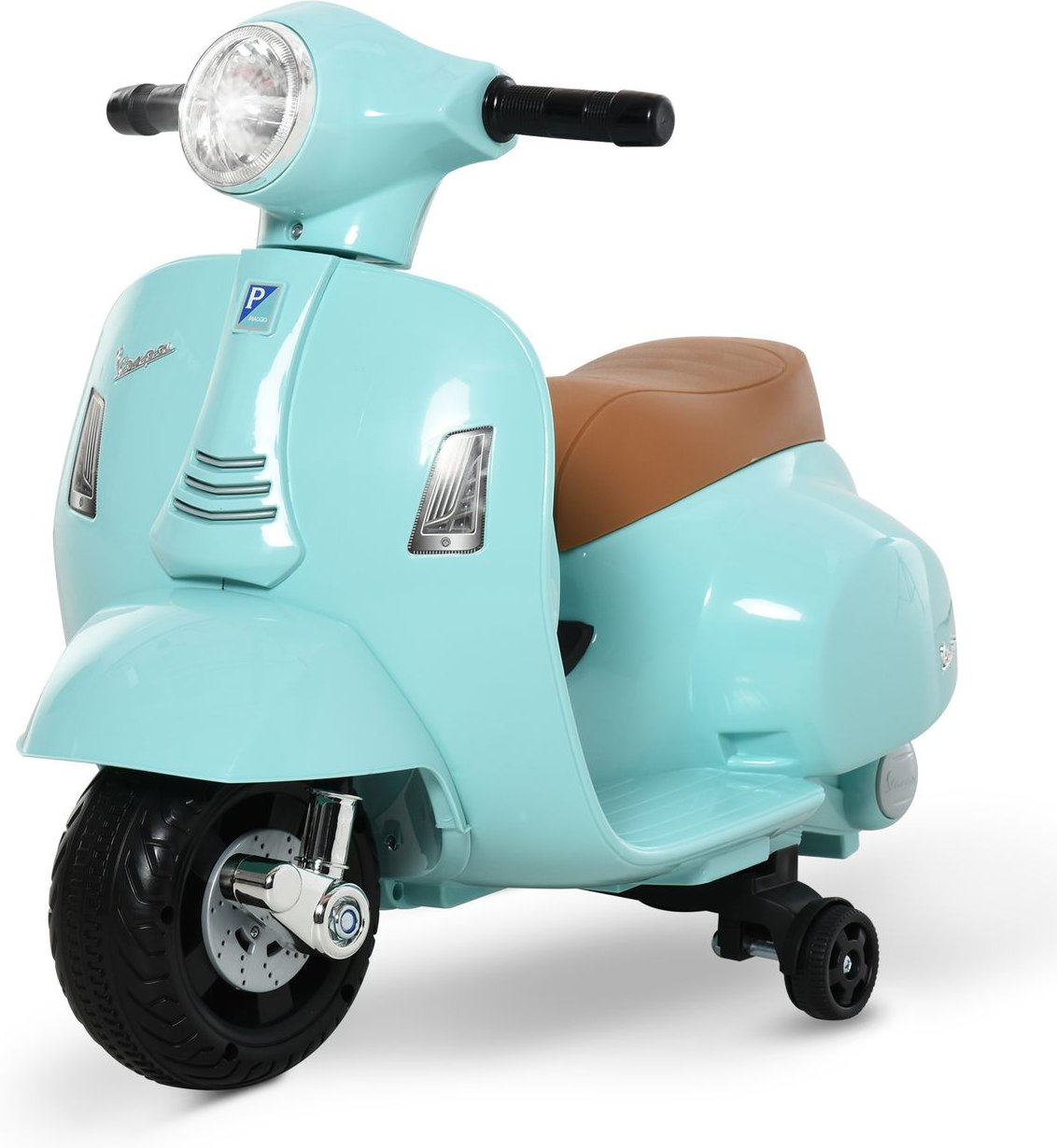 VESPA Elektromotorrad Kindermotorrad Elektrofahrzeug 18-36 Monate 3 km/h LED-Licht Sound PP-kunststoff Metall Grün 66,5 ...
