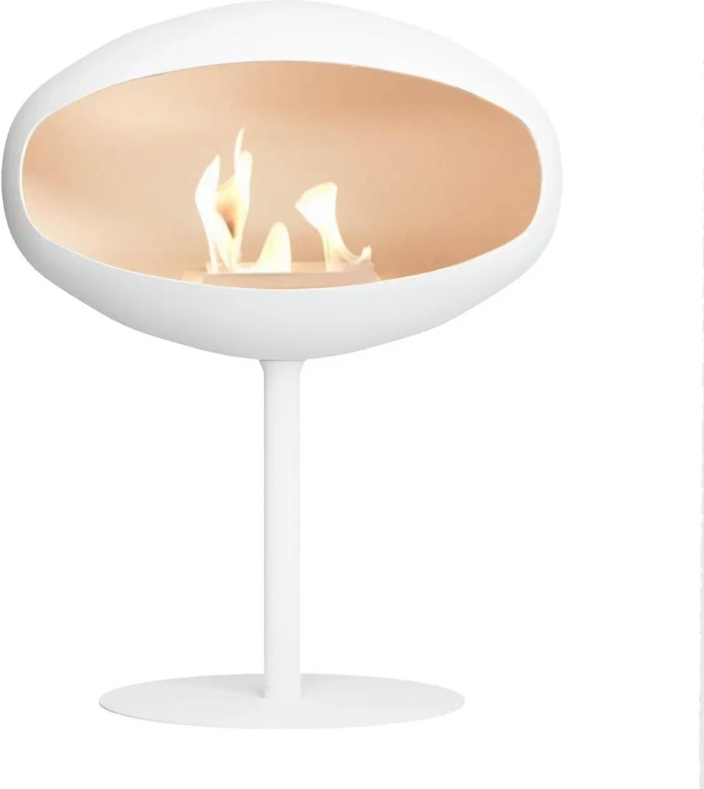 Cocoon Aeris, Bioethanol-Kamin in Weiß, Deckenkamin, Leistung: 3 kW, elegantes und modernes Design