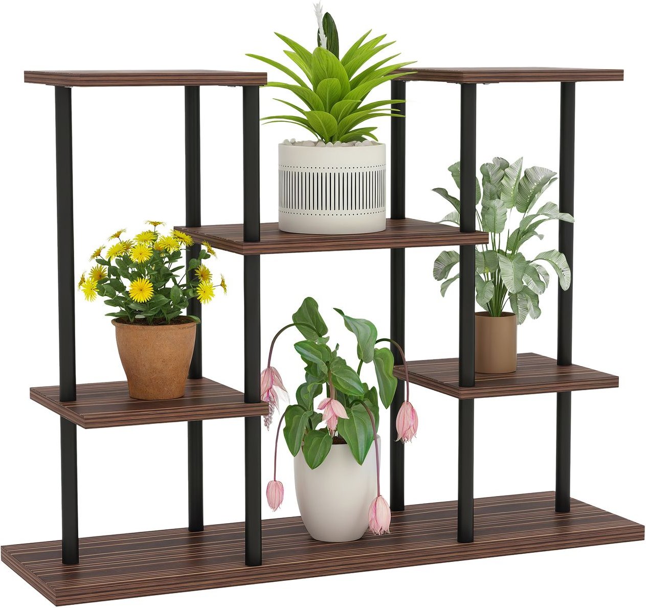 Pflanzenständer 4-Etagen, 61,5 cm hoch Blumenständer für Innen Außen