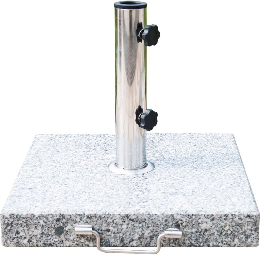 Sonnenschirmständer Schirmständer Schirmfuß Marmor + Edelstahlrohr