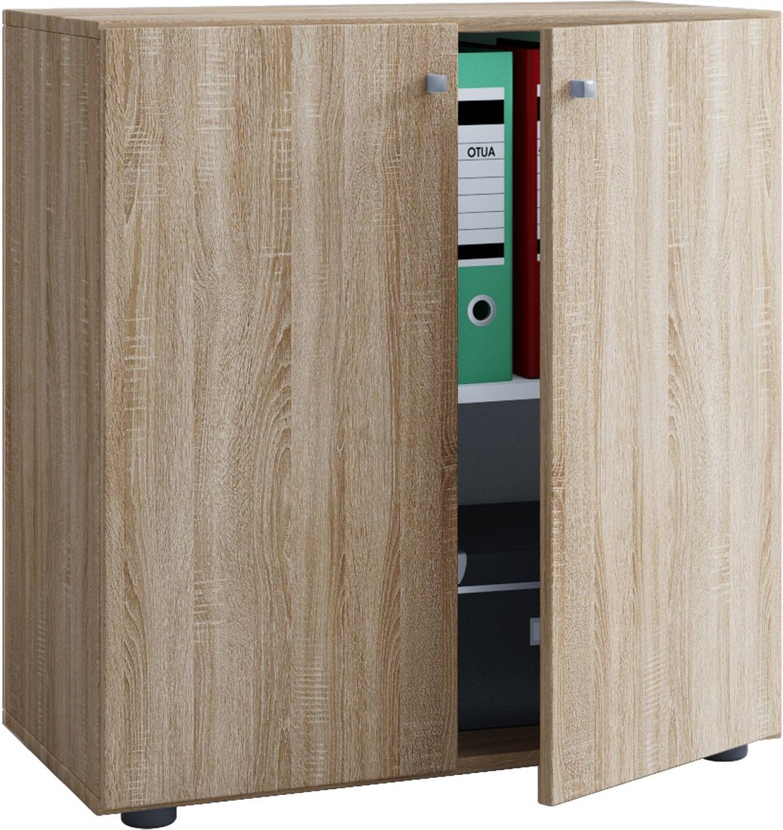 Thumbnail - Büroschrank Lona 2-Fach mit Drehtüren Sonoma-Eiche