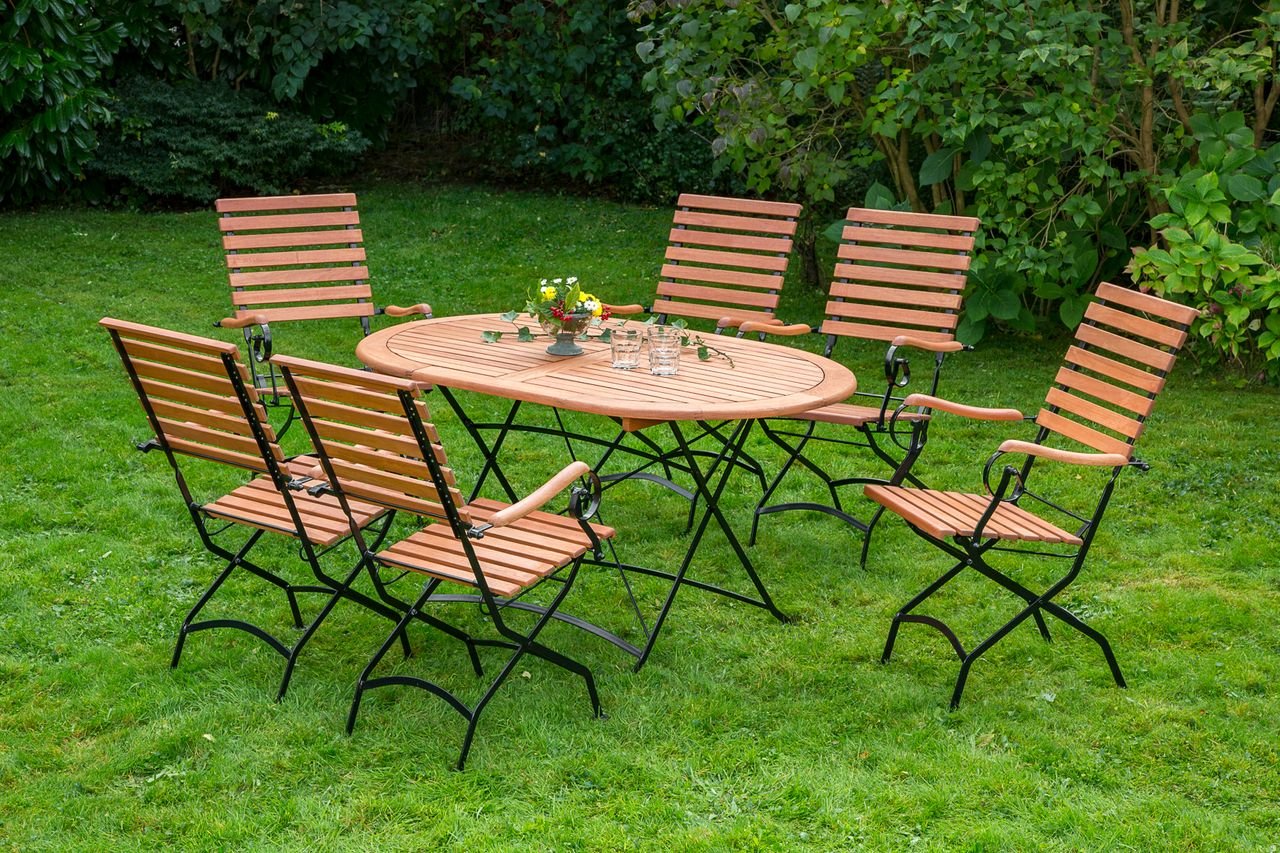 Schlossgarten Set 7tlg. Klapptisch