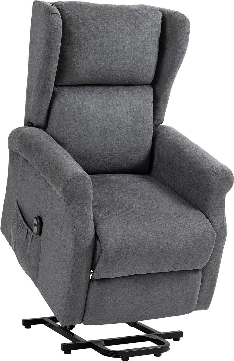 HOMCOM Fernsehsessel mit Aufstehhilfe Relaxsessel mit Liegefunktion Seitentasche