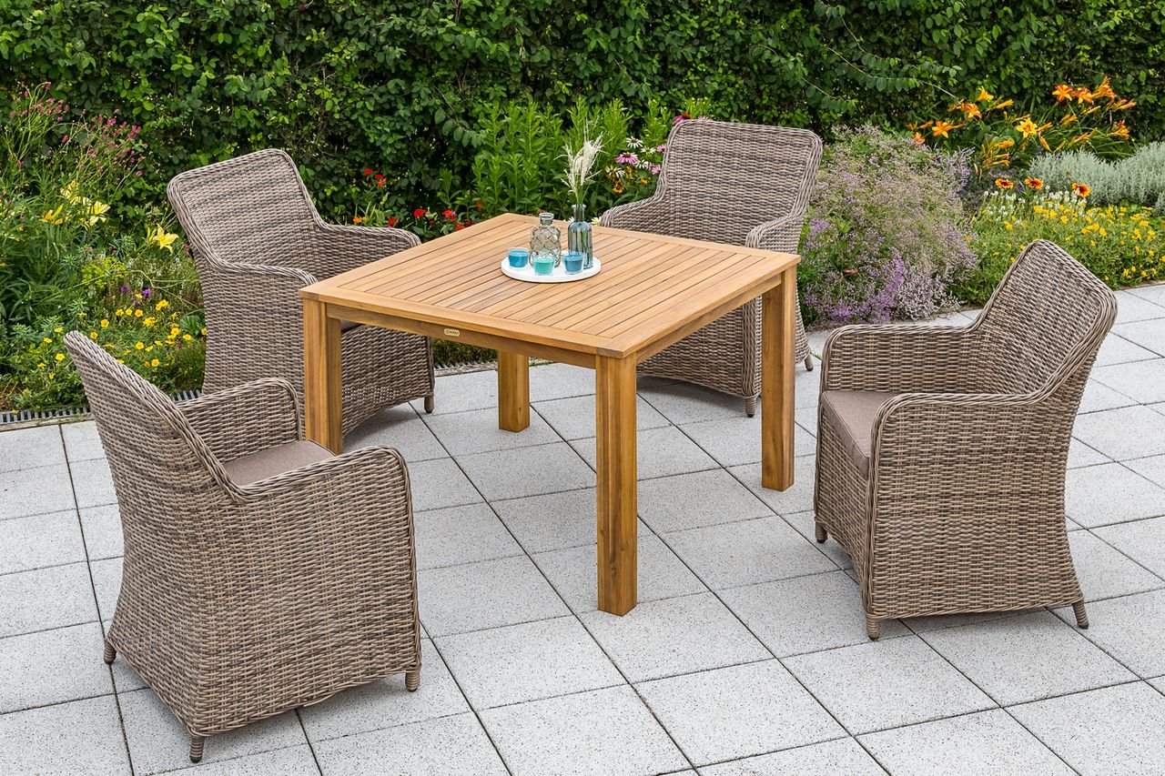 Riviera Set 9tlg. Tisch 110x110 cm