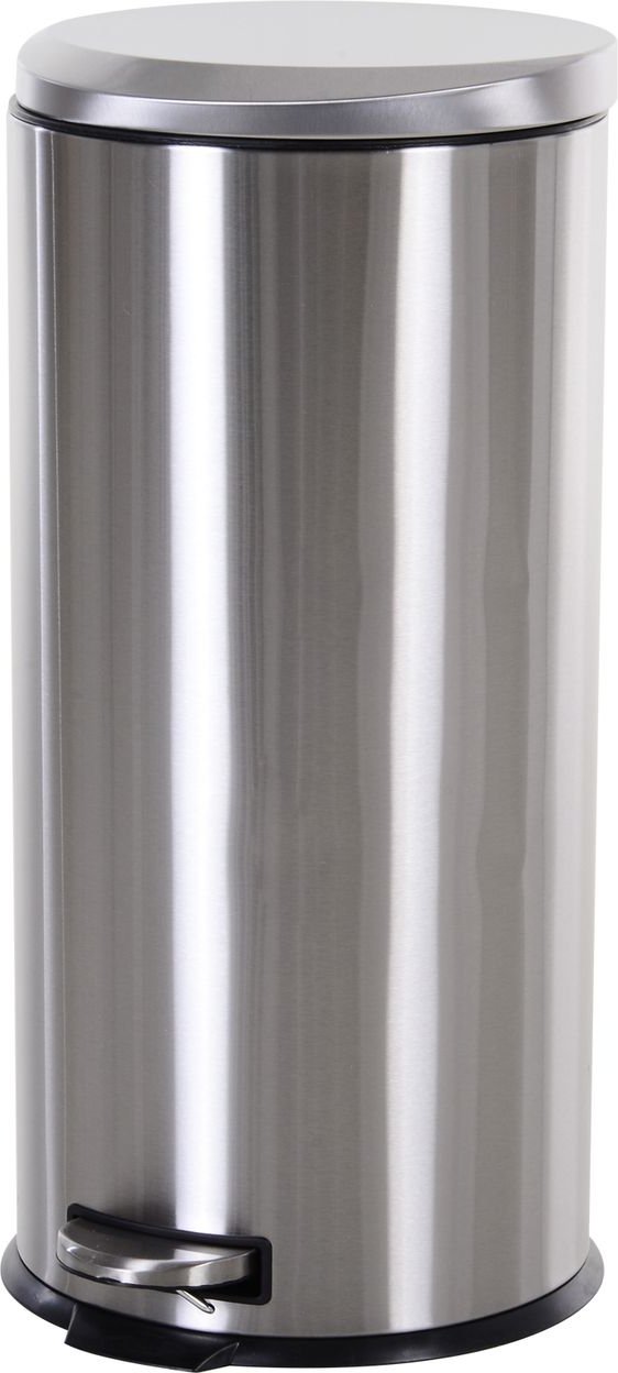 Abfalleimer Mülleimer Treteimer mit Inneneimer 30 L Soft Schließen Edelstahl PP Ø29,2 x H62,5 cm