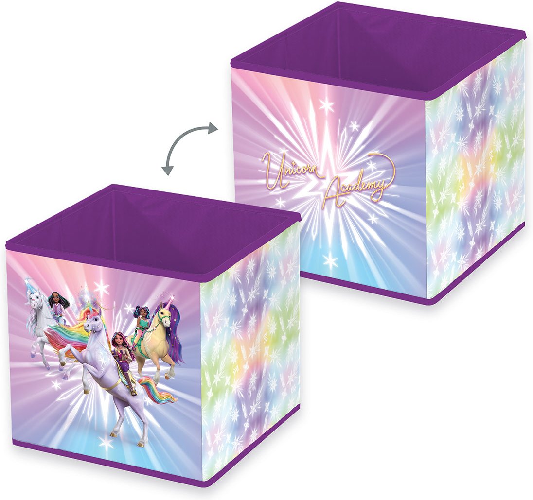 Unicorn Academy Aufbewahrungsbox Größe 30x30x30 cm