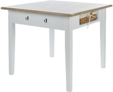 Esstisch "Provence" mit Rattankörben - Quadratisch