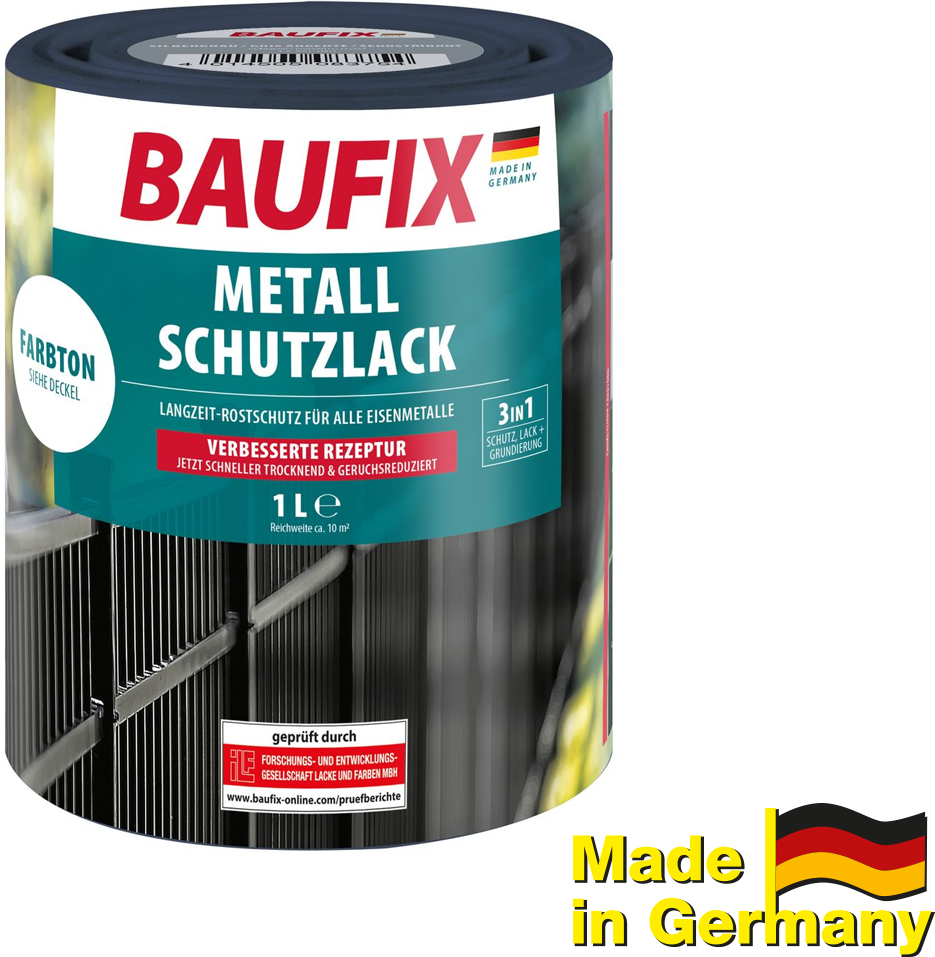 Metall-Schutzlack silbergrau 3 in 1 auf Wasserbasis