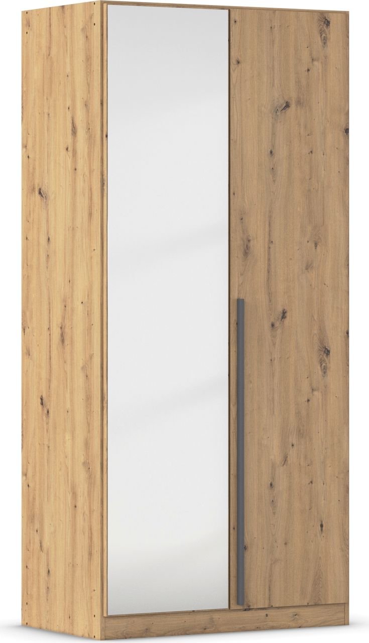 rauch Alba Kleiderschrank 2-türig, mit Spiegel, Farbe Eiche Artisan Breite 91 cm
