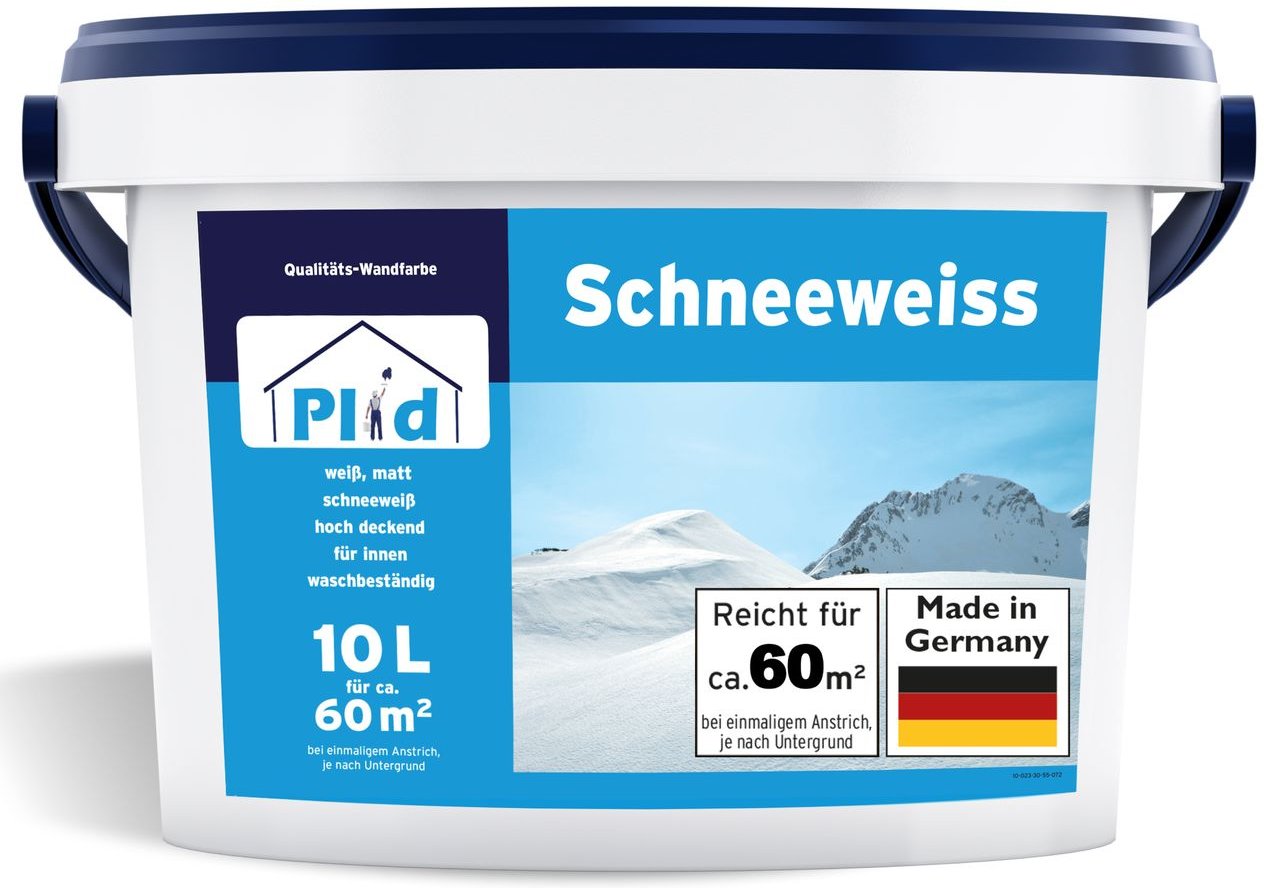 Thumbnail - Schneeweiß Wanfarbe innen - 10L für ca. 60m² / Deckenfarbe Innenfarbe weiß