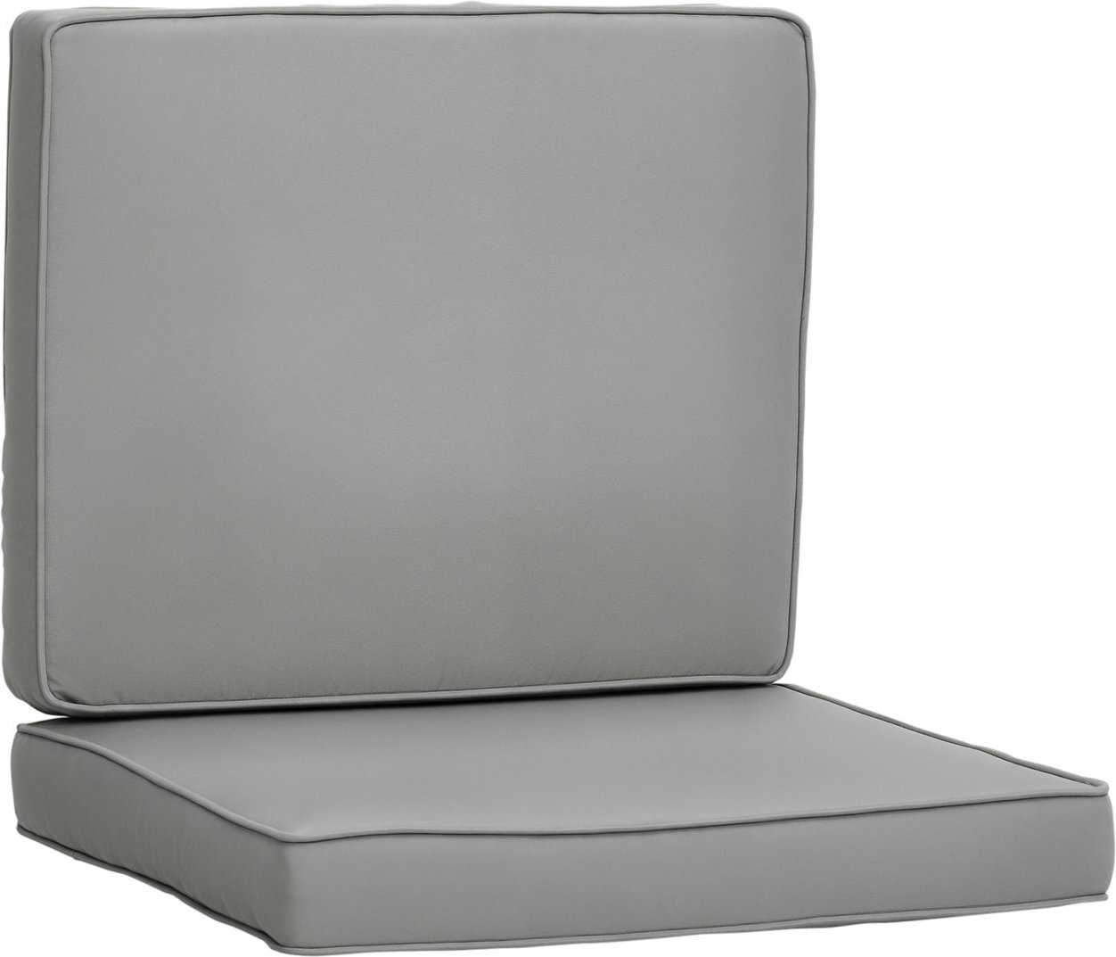 2er-Set Sitzkissen, 56 x 52 cm Stuhlkissen mit Reißverschluss, Stoffbezug, 7cm