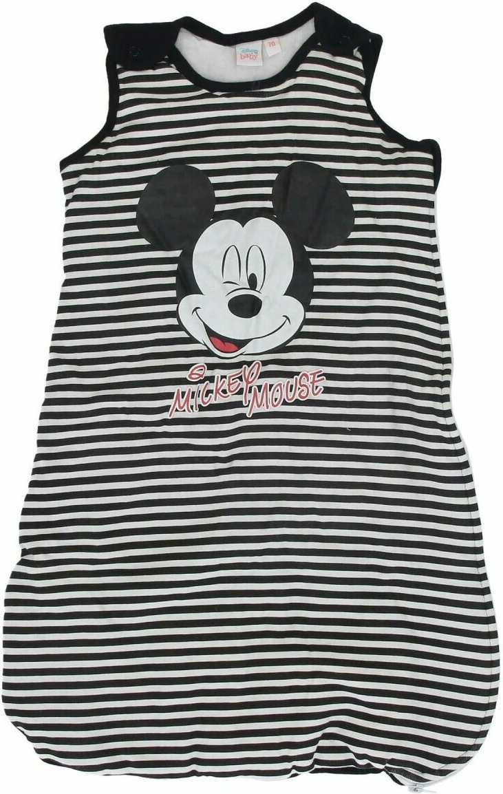 Mickey Maus Weicher und atmungsaktiver Baby Schlafsack aus Baumwolle, Ärmellos, 70 cm
