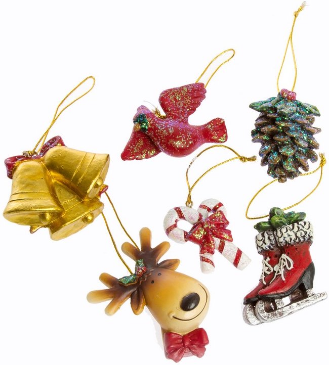 My Flair 6er-Set Weihnachtshänger