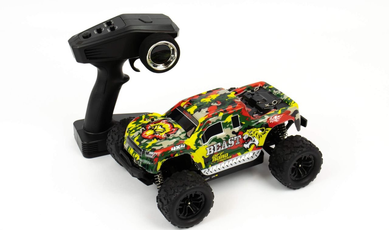 Blij´r Beast Red ferngesteuertes RC Auto 45 km/h, 1:18, 2 Akkus, Allrad, 100m, Monstertruck