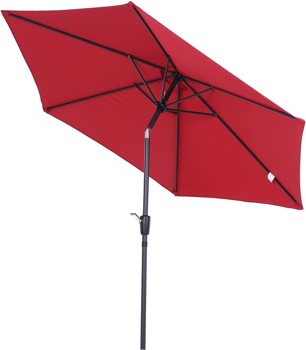 Sonnenschirm Knickschirm Gartenschirm Marktschirm Handkurbel Rot