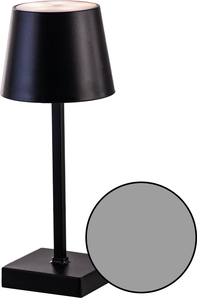 Akku-LED-Tischleuchte - Grau