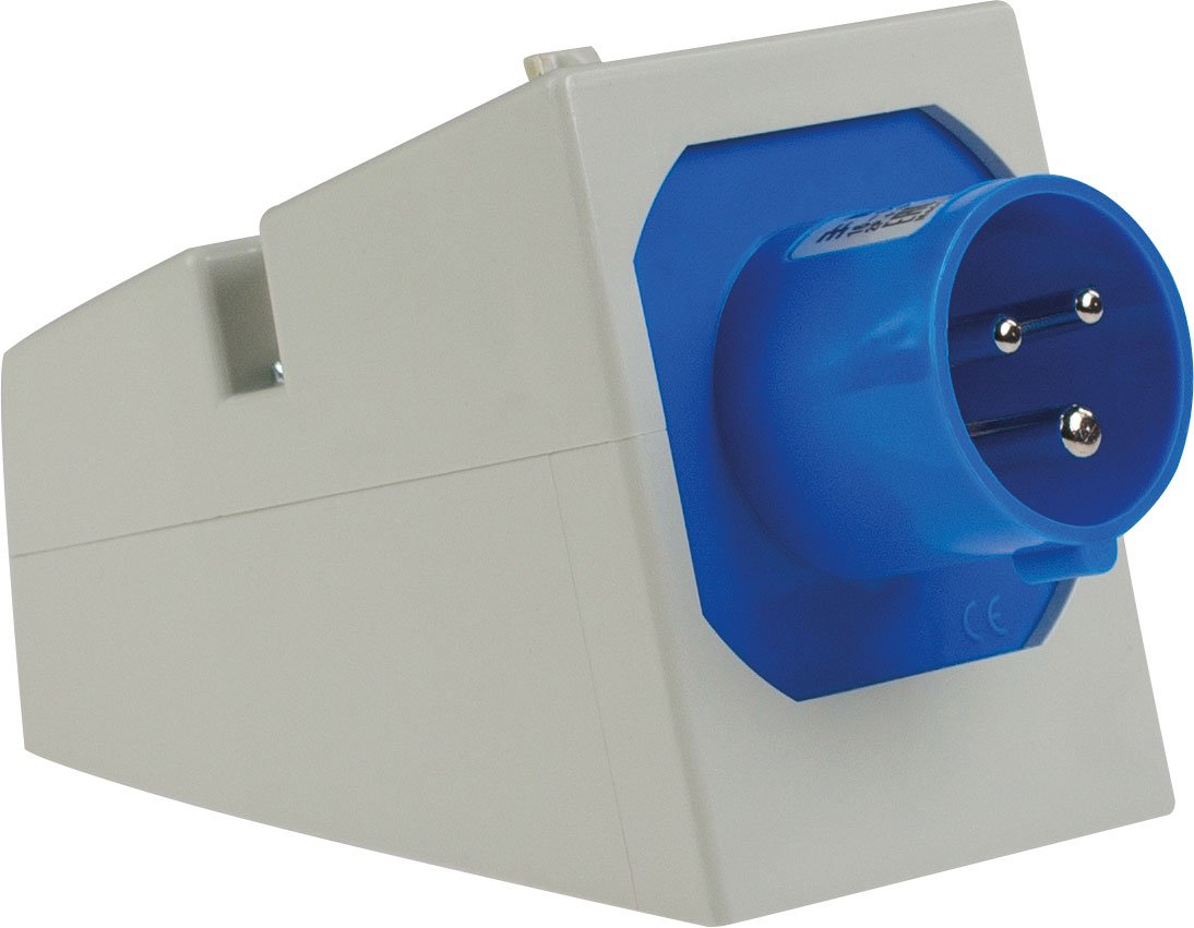 Camping CEE Wandgerätestecker 3-polig für Leitungen bis max. 2,5 mm² 230 V 16 A IP44