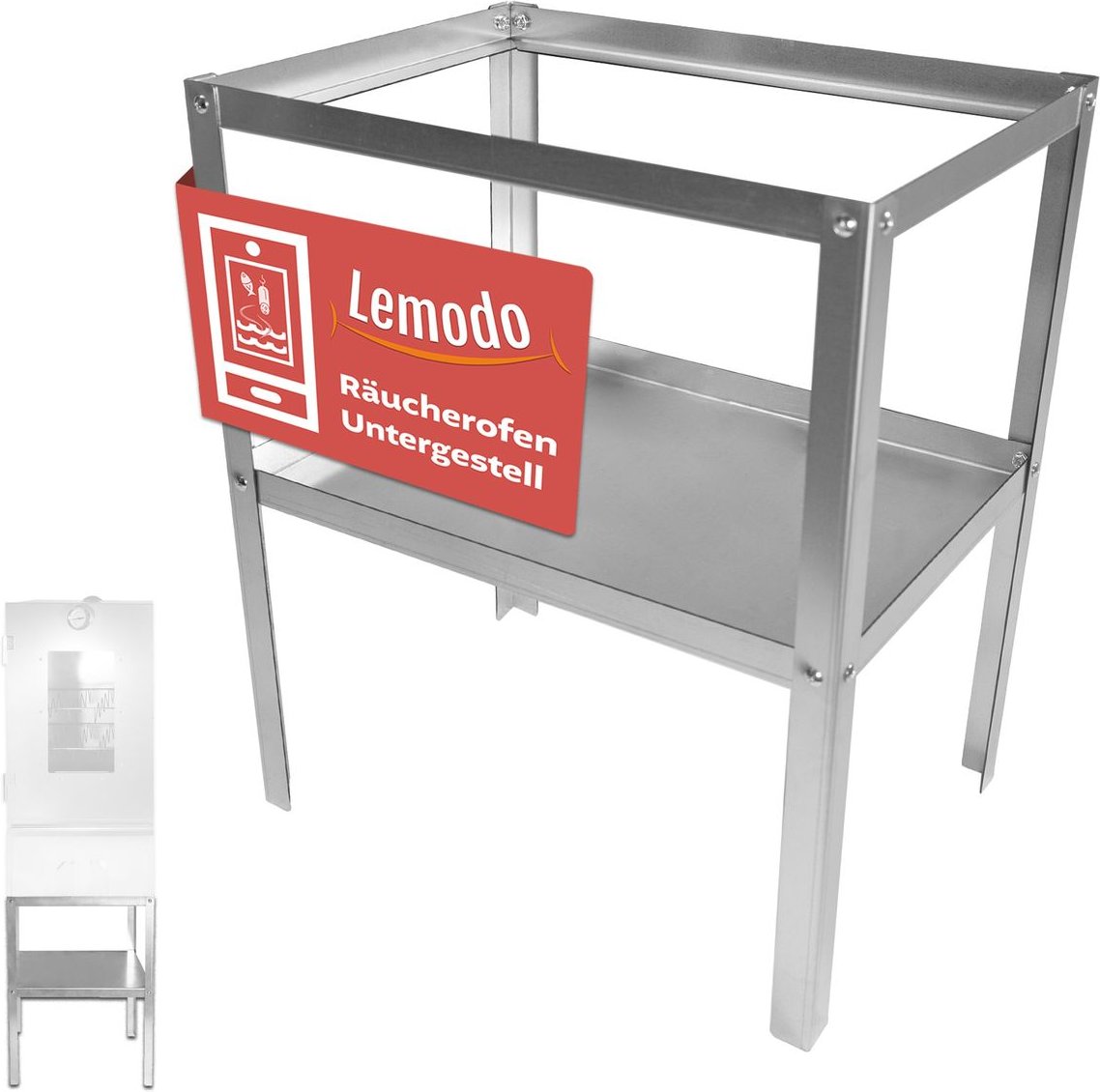 Untergestell für Räucherofen Stahl 41,5x29,5x50 cm, Tisch für Kalträucherofen