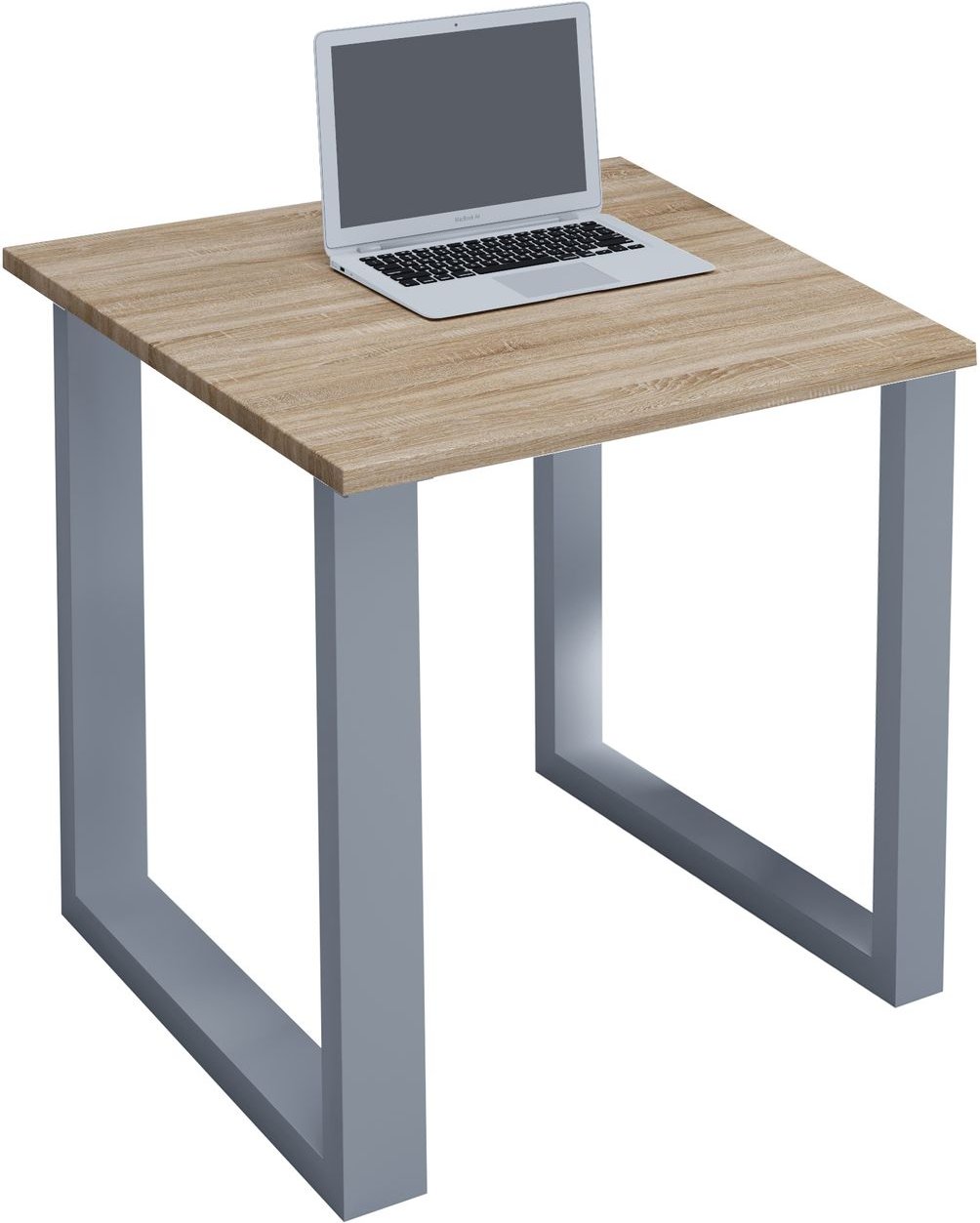Schreibtisch Lona 80x80 U-Fußgestell Sonoma-Eiche/silber