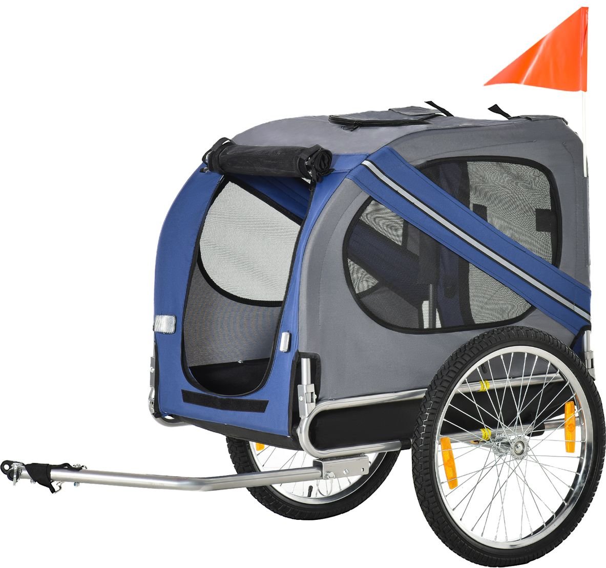 Fahrradanhänger Haustier Hundeanhänger Regenschutz Oxfordstoff Blau