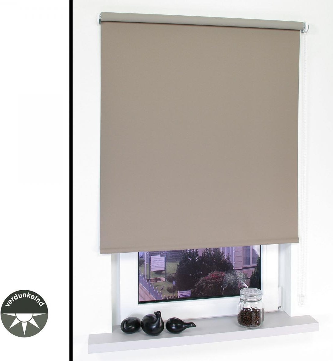 Seitenzugrollo 182 x 180 cm caffee