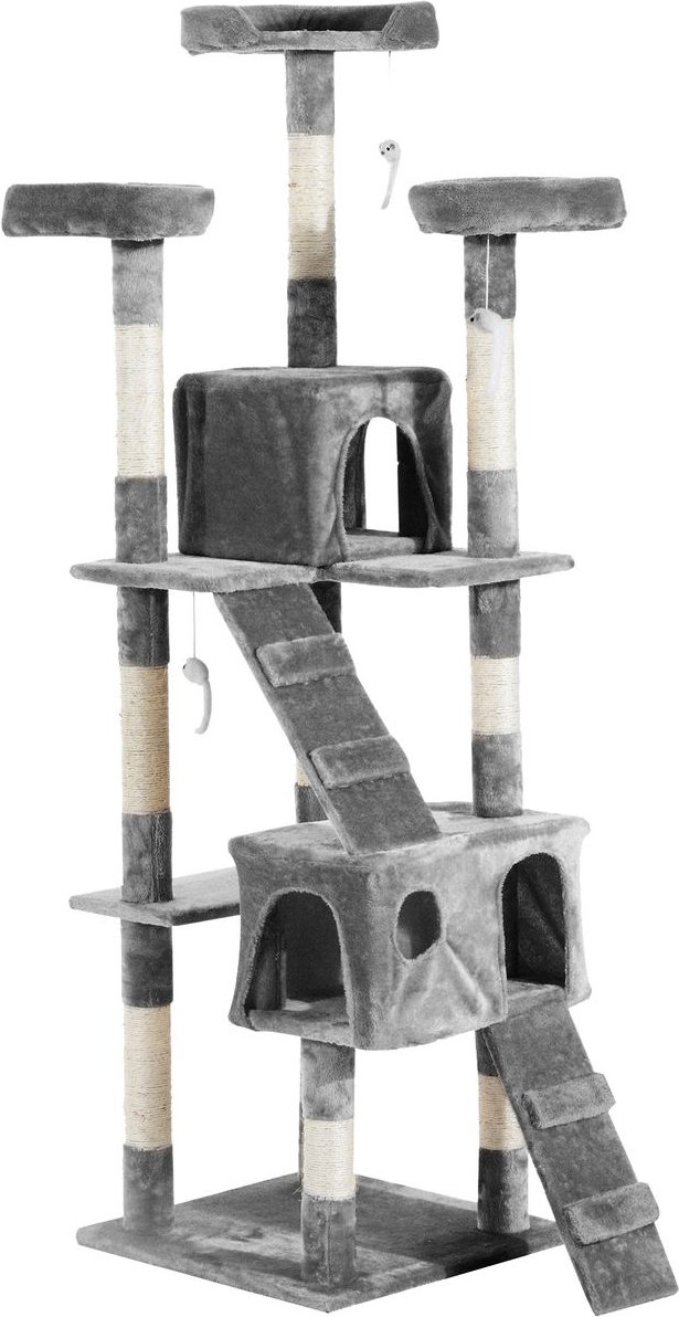 Thumbnail - Katzenbaum Kratzbaum Katzenkratzbaum Kletterbaum Katze Sisal (Grau)