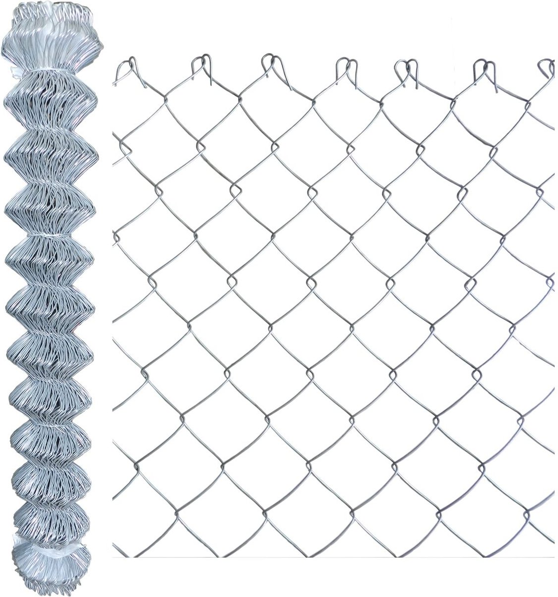 Maschendrahtzaun Gitterzaun Maschinengeflecht 60x60mm Höhe 125cm Zaun