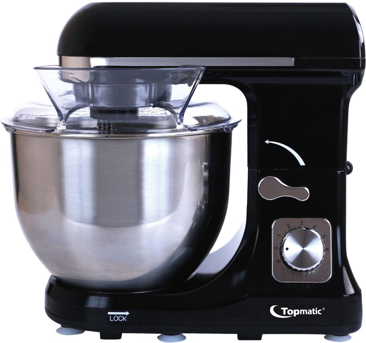 PKM-1400.2 Schwarz Solo Multifunktionsmixer 1400W 1400 Watt 5 L Küchenmaschine Teigmaschine