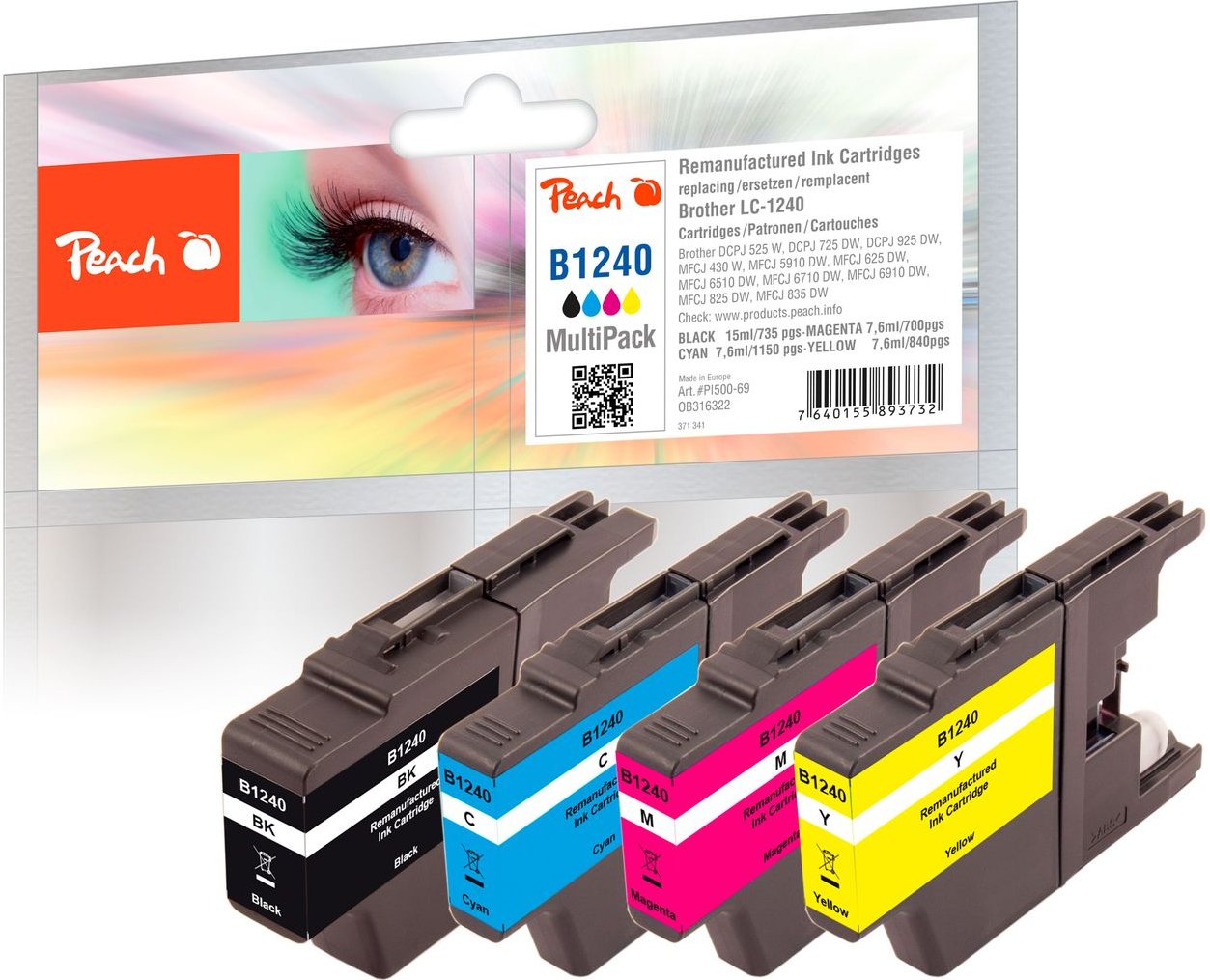 Spar Pack Tintenpatronen ersetzt Brother LC-1240VALBP