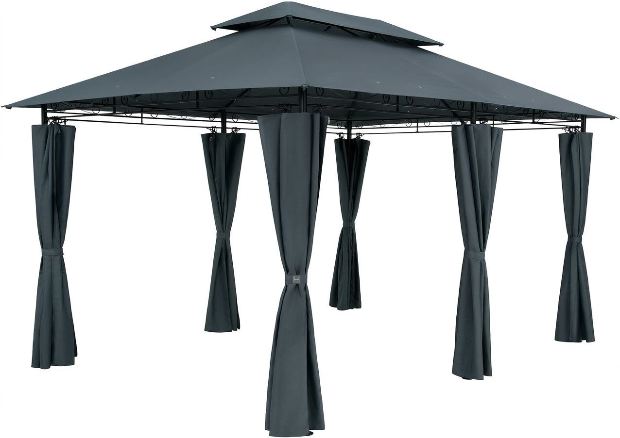 Casaria Pavillon Topas Anthrazit 3x4m UV-Schutz 50+