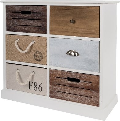 Kommode "Eliza", mit 6 Schubladen - FSC