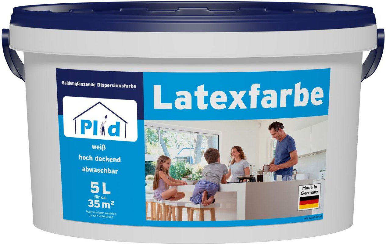 Thumbnail - Latexfarbe 5L Weiß für ca. 30m² / abwaschbare Wandfarbe Küchenfarbe Innenfarbe