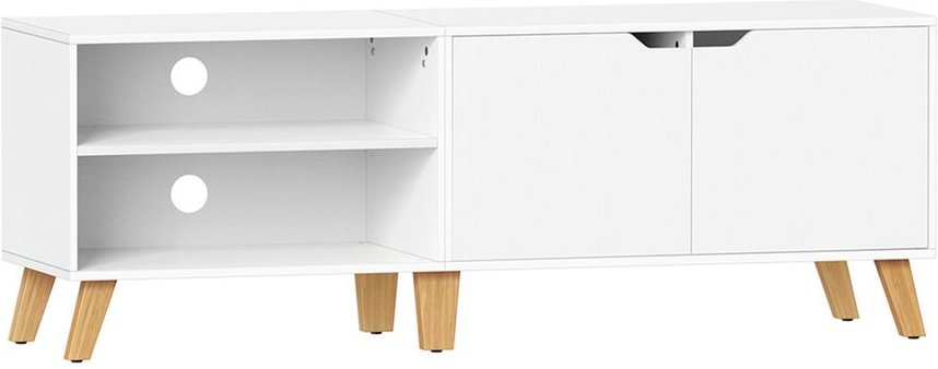 TV-Schrank mit 2 Türen 40 x 140 x 50 cm weiß