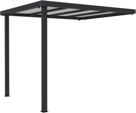 Zubehörteile für Metallgerätehaus "ELSA", ca. 275 x 230 x 222 cm - Glänzendes Grau