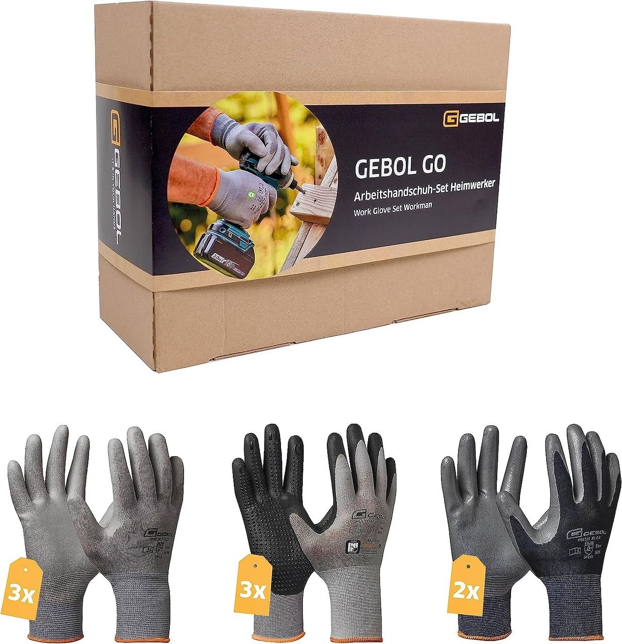 GO Arbeitshandschuh-Set HEIMWERKER