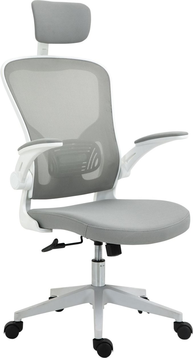Bürostuhl ergonomischer Shreibtischstuhl Grau 65 x 64 x 114-122 cm