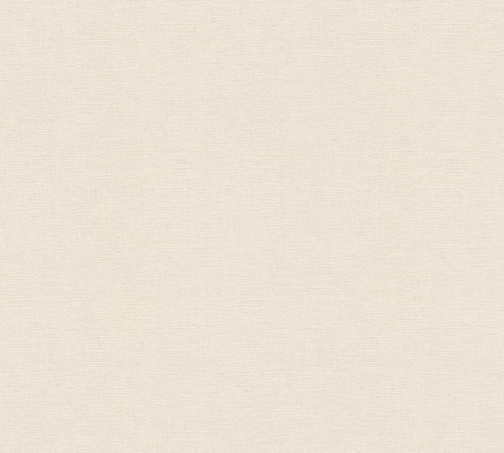 Vliestapete einfarbig 10,05 m x 0,53 m - Creme, Beige - einfarbige Unitapete mit Leinen-Struktur