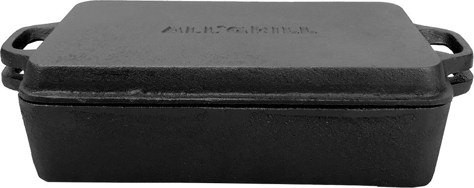 Gusseisen Casserole 22x13x5cm, langlebig, gute Wärmespeicherung, leicht zu reinigen