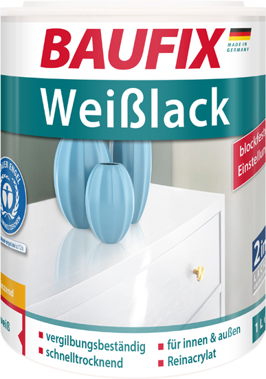 Weißlack 4er-Set - seidenglänzend